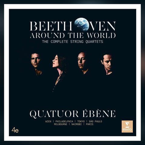 CD-Cover: Quatuor Ébène: Ludwig van Beethovens Streichquartette Nr.1-16 (Foto: Pressestelle, Erato)