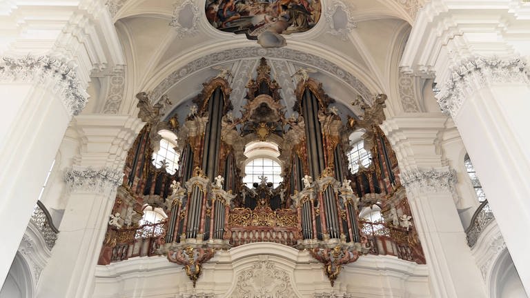 Gabler-Orgel, größte Barock-Orgel Europas, Basilika St. Martin in Weingarten, Baden-Württemberg (Foto: IMAGO, IMAGO / imagebroker)