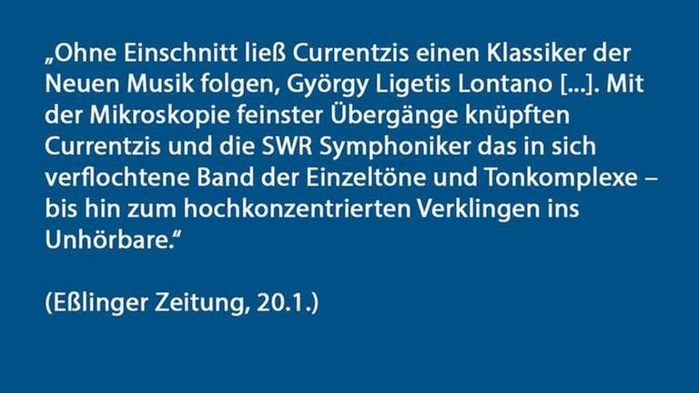 Zitat aus der Eßlinger Zeitung (Foto: SWR, SWR -)