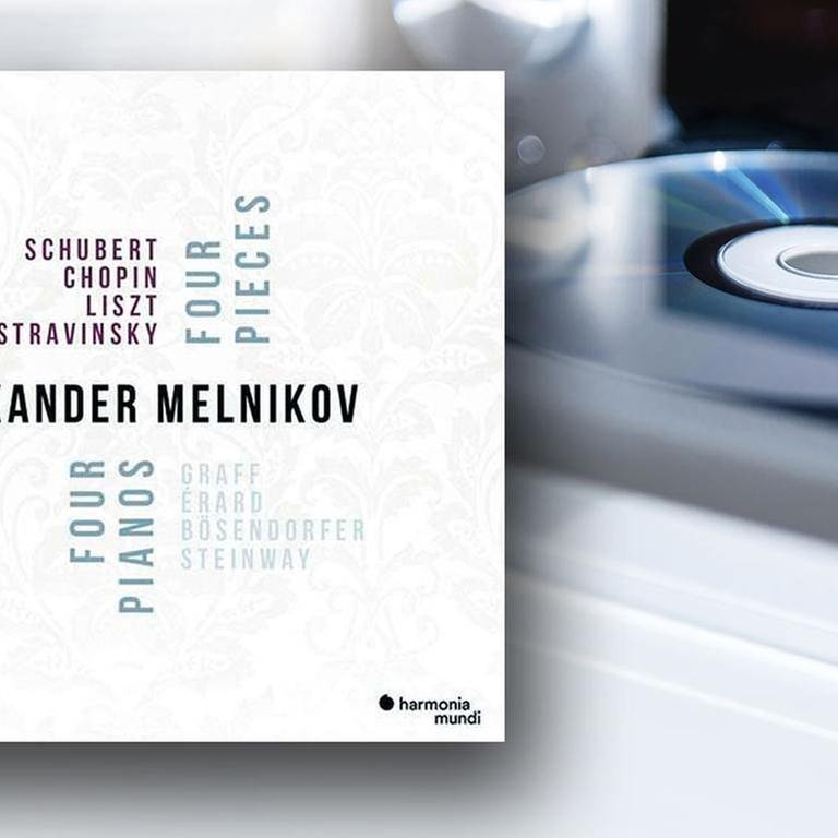 CD-Cover: Alexander Melnikov - Four Pieces, four Pianos (Foto: SWR, harmonia mundi -)