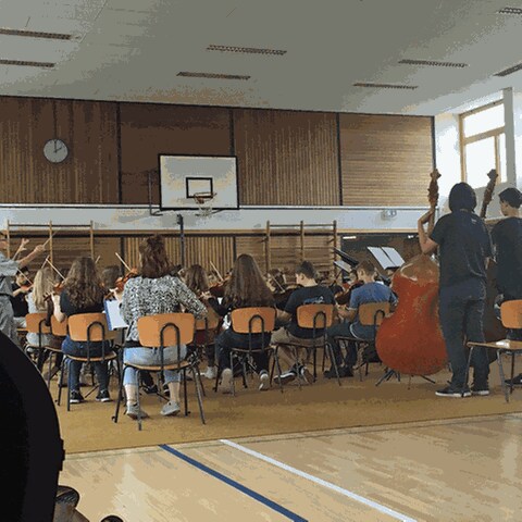 Schüler bei der Probe im Landesmusikgymnasium Montabaur (Foto: SWR, SWR -)
