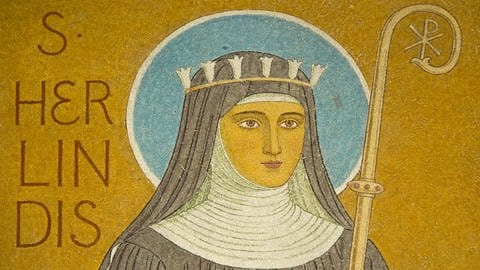 Abbildung der Hildegard von Bingen in der Abtei St. Hildegard (Foto: IMAGO, imagebroker)