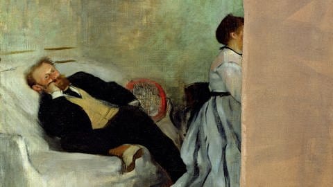 Gemälde von Edgar Degas: Edouard Manet und seine Frau Suzanne.