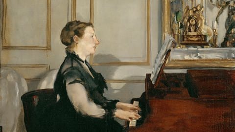 Gemälde von Édouard Manet: Madame Manet am Klavier