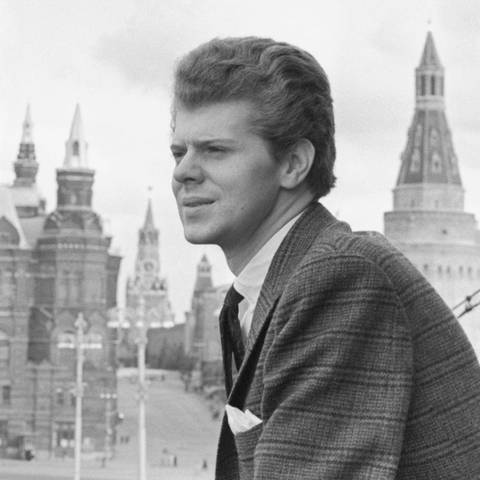 Der amerikanische Pianist Van Cliburn in Moskau (1962)