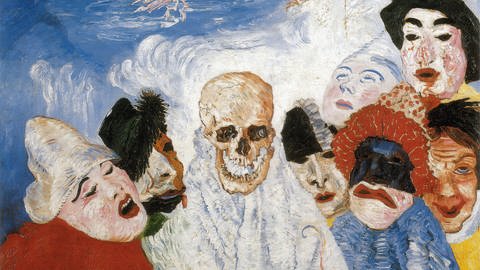 James Ensor: „Die Masken und der Tod“ (1897), im Museum der Schönen Künste in Lüttich  (Ausschnitt) (Foto: IMAGO, IMAGO / agefotostock)