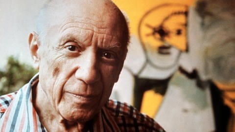 Pablo Picasso in einer nahen und ernsten Porträt-Aufnahme (Foto: picture-alliance / Reportdienste, Picture Alliance)