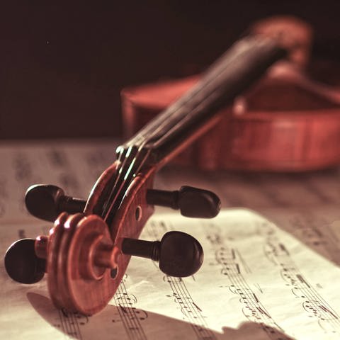 Violine auf Noten