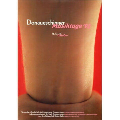 Donaueschinger Musiktage - Plakat 1992 - Thomas Florschuetz