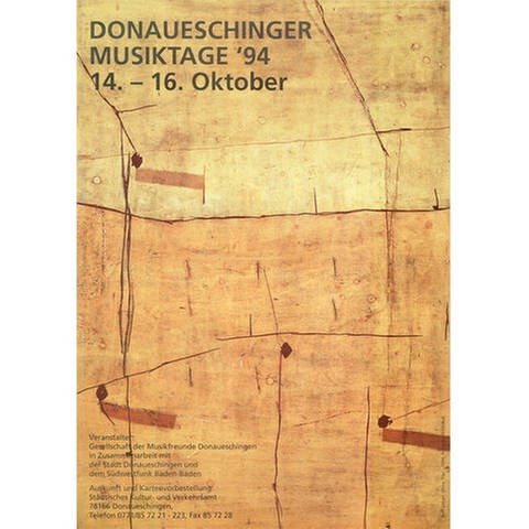 Donaueschinger Musiktage - Plakat 1994 - Rolf Urban