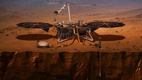 Der Einblick in tiefere Schichten der Marsoberfläche könnte wichtige Erkenntnisse über die geologische Beschaffenheit des Mars liefern. Aber die Oberfläche ist anders beschaffen als erwartet. (Foto: Pressestelle, NASA/DLR)
