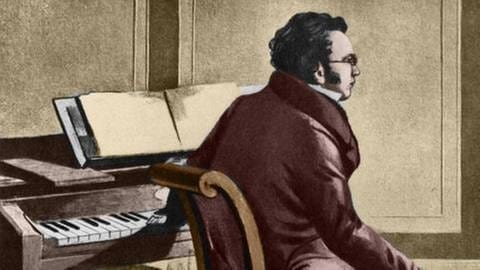 Portrait des österreichischen Komponisten Franz Schubert, 1797-1828