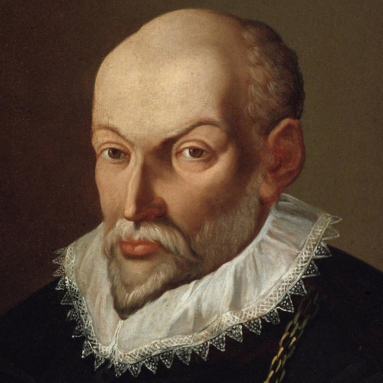 Fotografie eines Porträts in Öl des Komponisten Orlando di Lasso (Maler unbekannt)