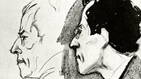 Porträtskizzen zu Gustav Mahler