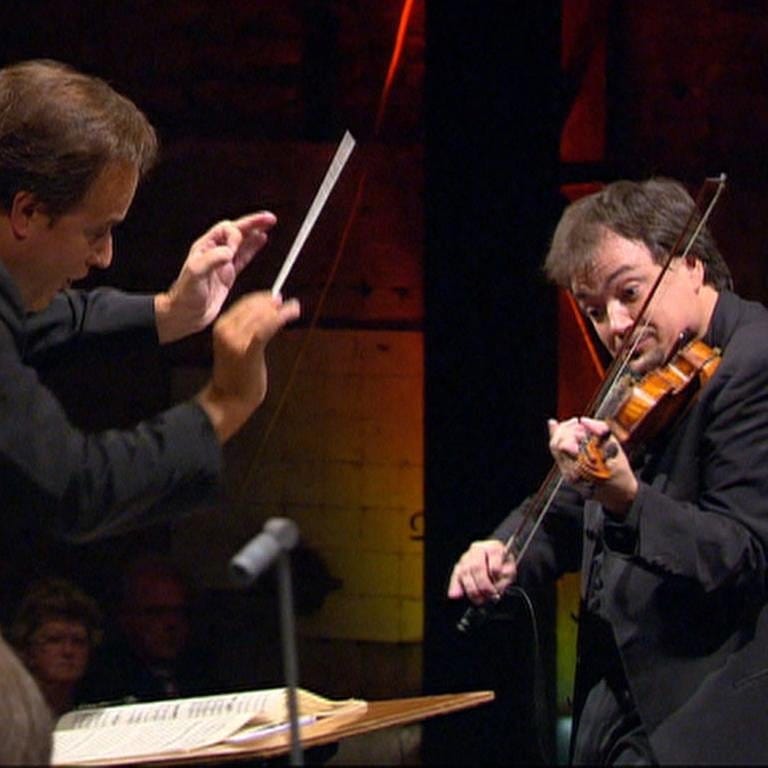Dirigent und Geiger