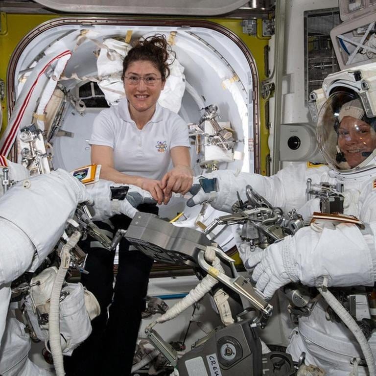 Astronauten auf der ISS (Foto: picture-alliance / Reportdienste, picture-alliance / Reportdienste -)
