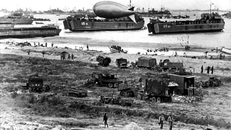 Landung der Alliierten in der Normandie am 6. Juni 1944 (Foto: picture-alliance / Reportdienste, picture-alliance / Reportdienste -)