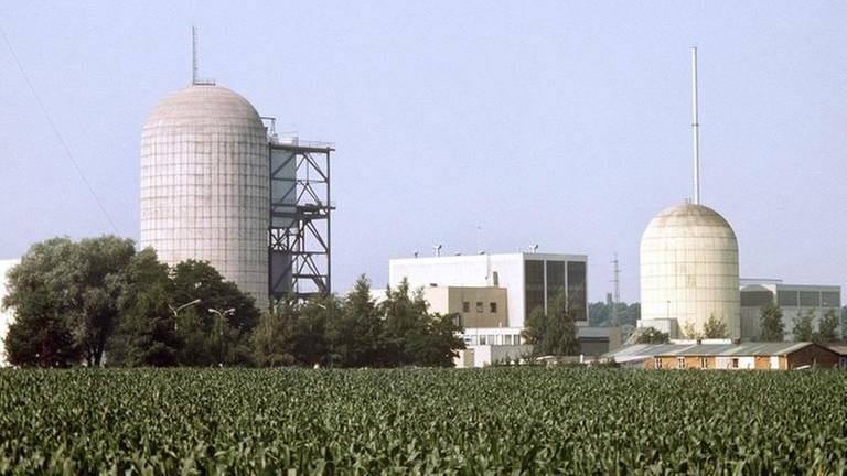 Blick auf das Kernkraftwerk Kahl am Main (Foto: picture-alliance / Reportdienste, picture-alliance / Reportdienste - Heinz Wieseler)