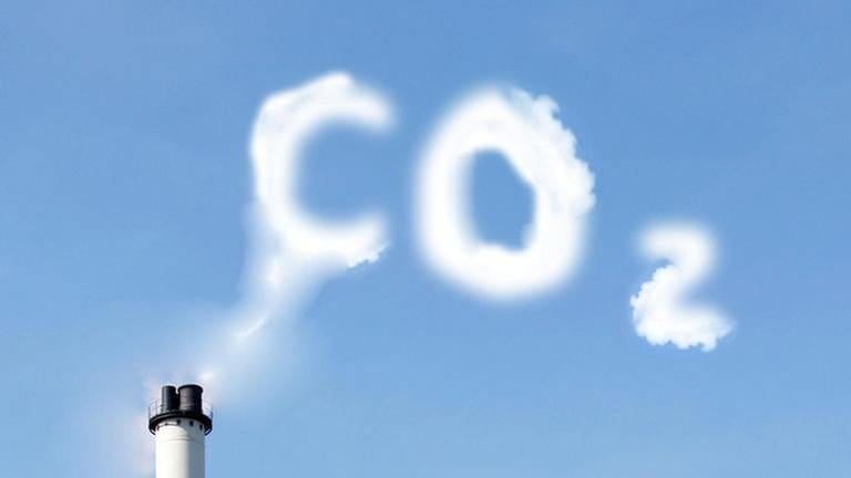 aus Wolken geformte CO2-Schrift (Foto: Colourbox, Foto: Colourbox.de -)