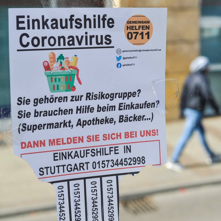 In der Zeit der Corona-Krise bieten Freiwillige in Stuttgart Einkaufs- und Nachbarschaftshilfe an für Senioren und Menschen, die zur Risikogruppe gehören