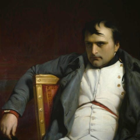 Napoleon I. Bonaparte, Kaiser der Franzosen (1769 - 1821). Gemälde von Paul Delaroche (1797 - 1856). Öl auf Leinwand, 1845