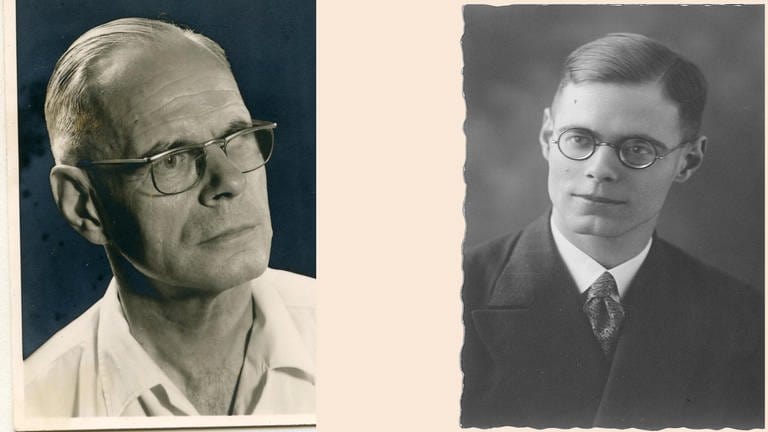 Karl Heinz Pfeffer 1971 und 26-jährig 1932 (Foto: SWR, Kilian Pfeffer (privat))