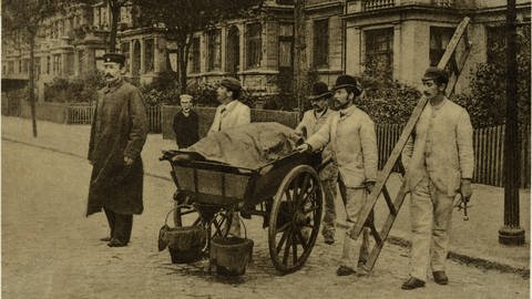 Desinfektionskolonie währen der Cholera in Hamburg 1892. Robert Koch hatte erkannt, wie wichtig hygienische Maßnahmen waren, um die Seuche einzudämmen.