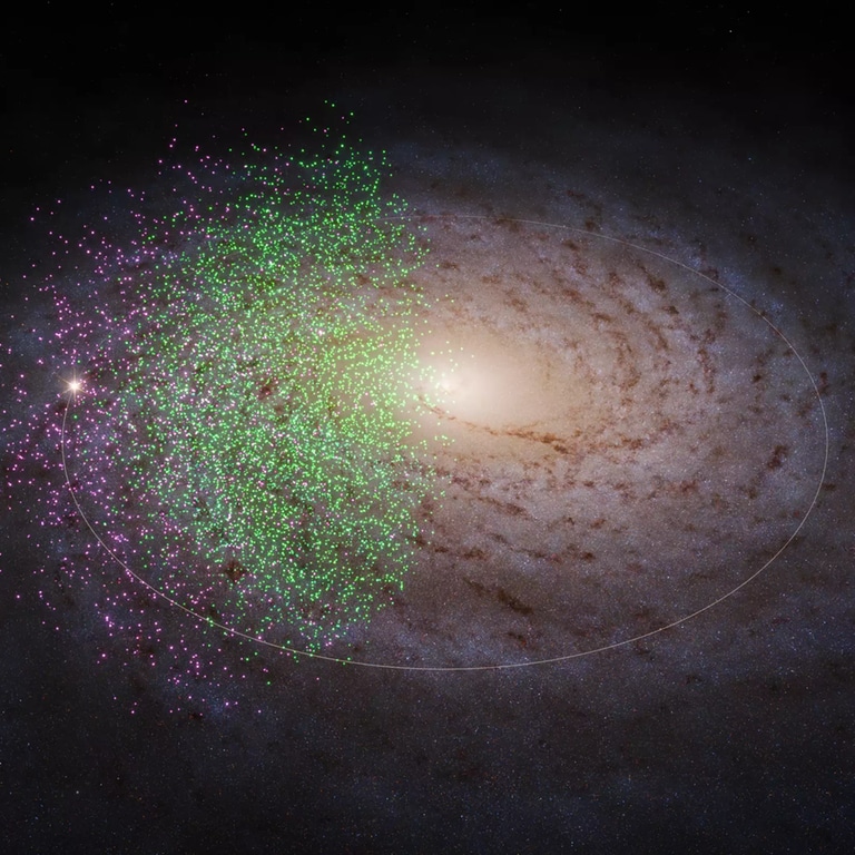 Eine Visualisierung der Milchstraße (Foto: © S. Payne-Wardenaar / K. Malhan / MPIA)