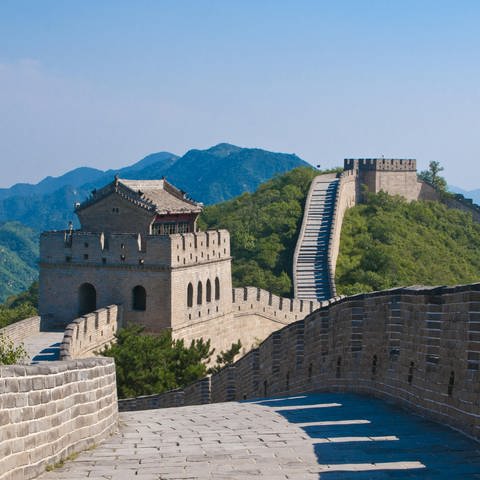 Die Chinesische Mauer bei Badaling, China, Asien | Verwendung weltweit, Keine Weitergabe an Wiederverkäufer. (Foto: picture-alliance / Reportdienste, dpa Bildfunk, imageBROKER)
