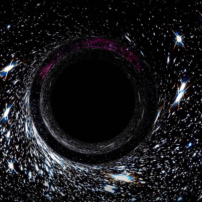Schwarzes Loch Schwarzes Loch im Universum (Modell) (Foto: IMAGO, imago images/Modelist)