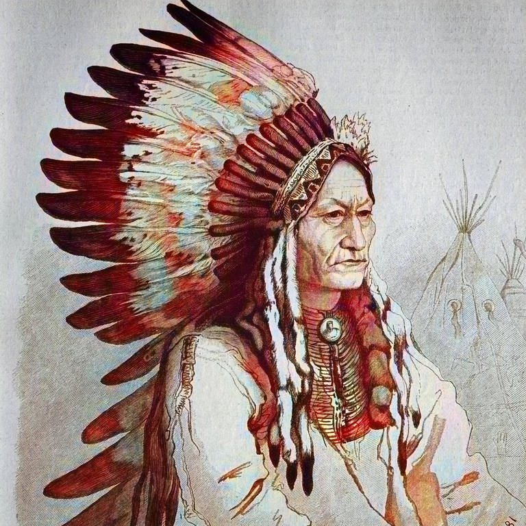 Sitting Bull, Sitzender Bulle, um 1831 - 15. Dezember 1890, war Stammeshäuptling und Medizinmann der Hunkpapa-Lakota-Sioux. (Foto: IMAGO, IMAGO / H. Tschanz-Hofmann)