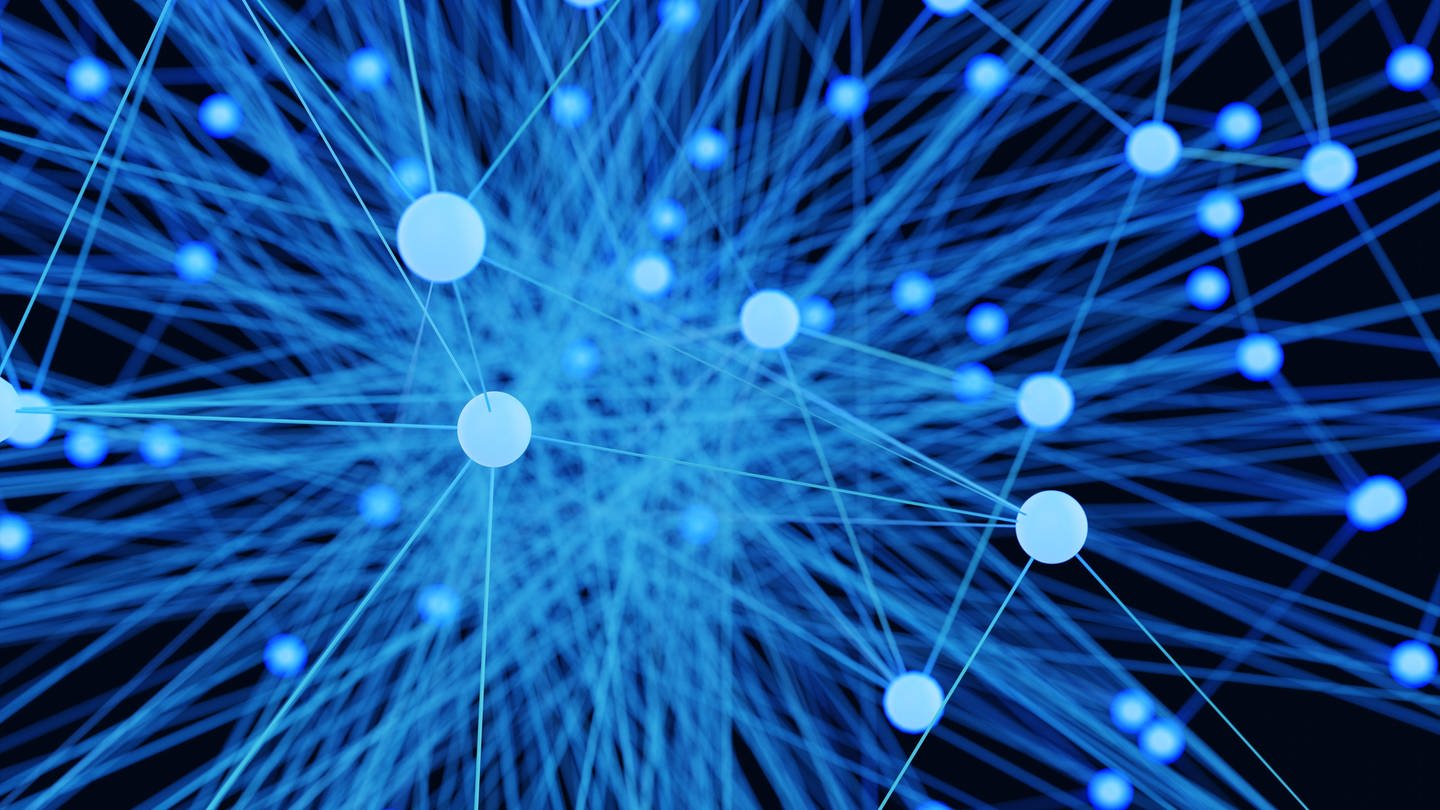 Symbolbild: Abstrakte blaue Glühbirne - futuristischer Technologie-Netzwerkknoten (Foto: picture-alliance / Reportdienste, picture alliance / Zoonar | Thamrongpat Theerathammakorn)