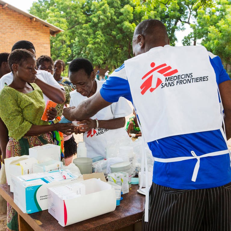 Hilfseinsatz der "Ärzte ohne Grenzen" 2015 in Malawi nach großen Überschwemmungen