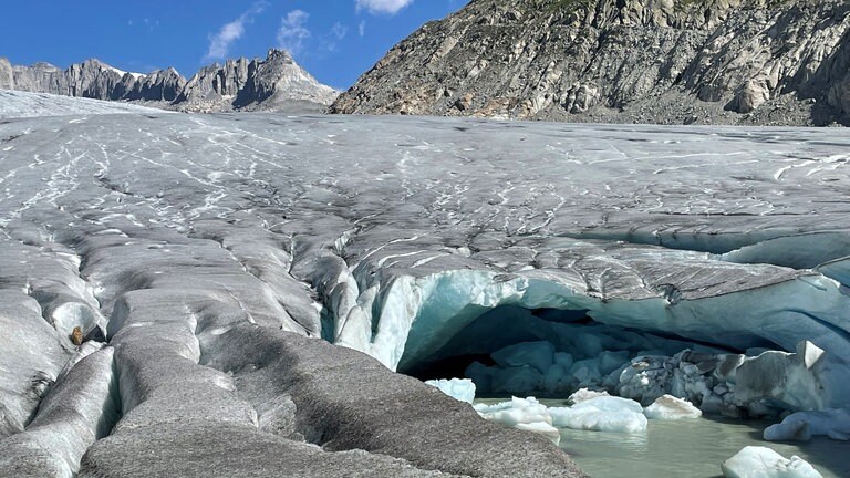 Abbruch am Rhonegletscher