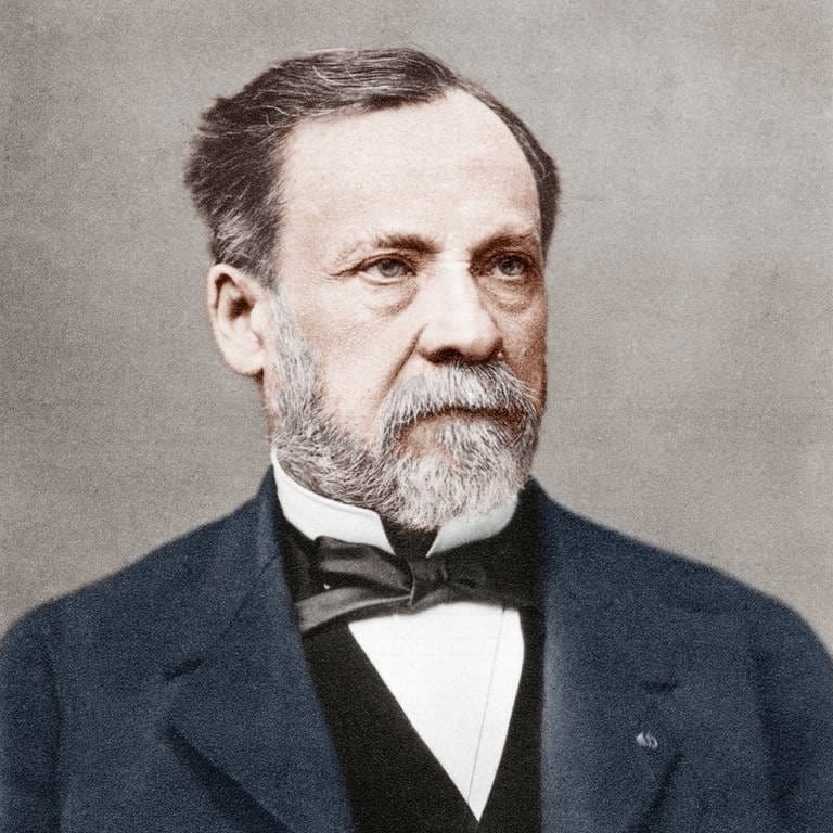 Louis Pasteur (1822 - 1895), französischer Chemiker und Biologe. Foto um 1880, digital koloriert