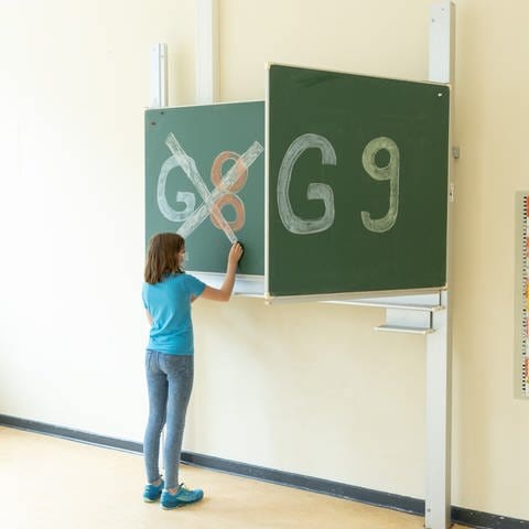 G8G9 als Schrift auf einer Tafel