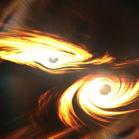 Symbolbild: Gravitationswellen von der bislang massereichsten Verschmelzung Schwarzer Löcher (Foto: picture-alliance / Reportdienste, picture alliance/dpa/ARC Centre of Excellence for Gravitational Wave Discovery (OzGrav) | Mark Myers)