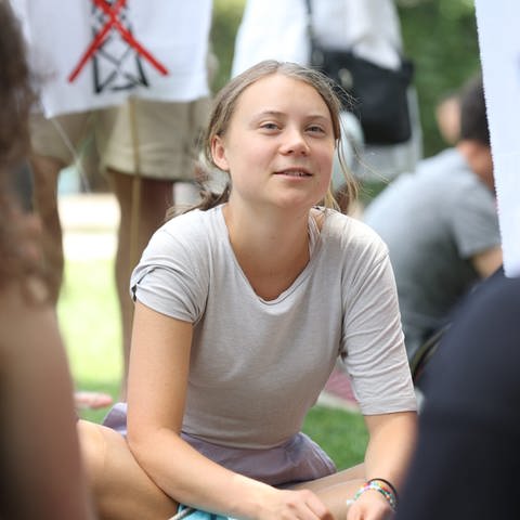 Die schwedische Klimaaktivistin Greta Thunberg Basel.