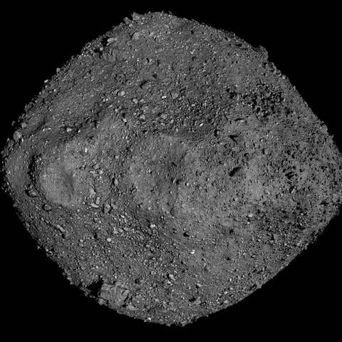 Ein Mosaik des Asteroiden Bennu.