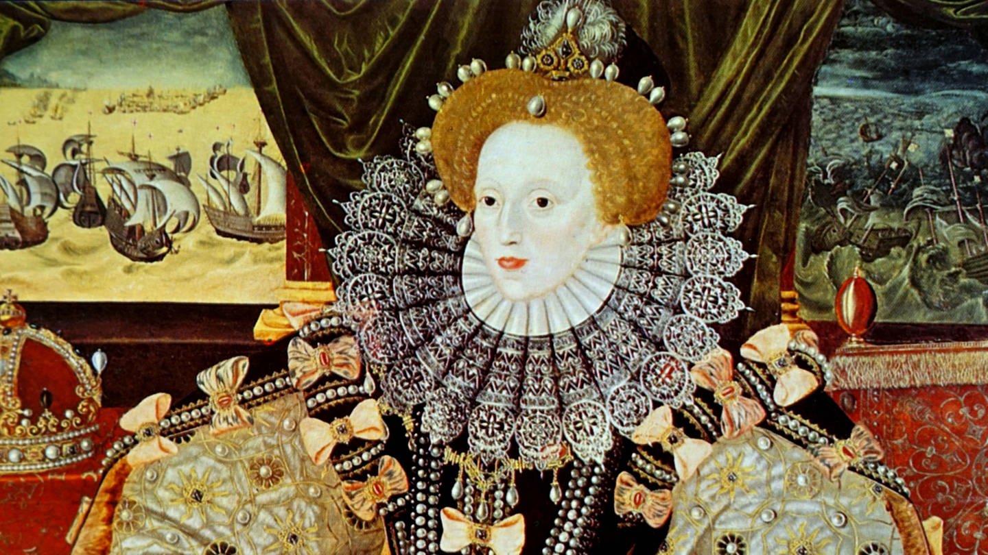 Armada Portrait by George Gower (1540-1596) an English portrait painter and Serjeant Painter to Queen Elizabeth I. Dated 16th Century  Archivfoto (Foto: IMAGO, United Archives International)