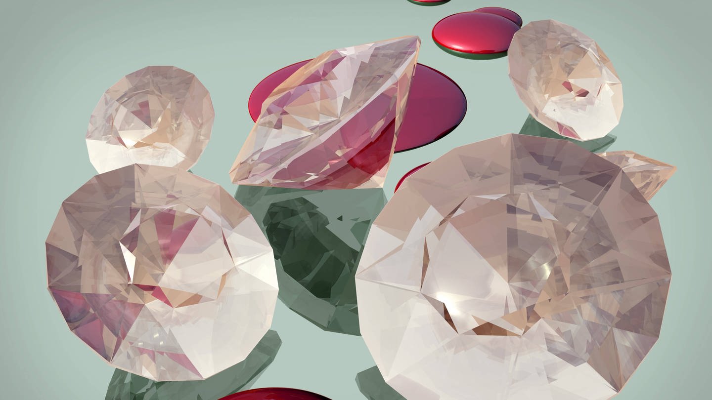 Diamanten mit roten Tropfen (Symbolbild): Damit Bürgerkriege nicht mit dem Export von 