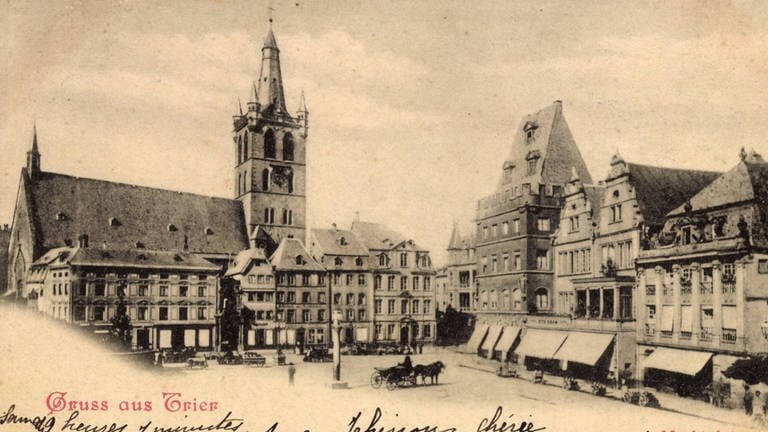 Marktplatz in Trier (Postkartenansicht, 1930er-Jahre) (Foto: IMAGO, imago images / Arkivi)