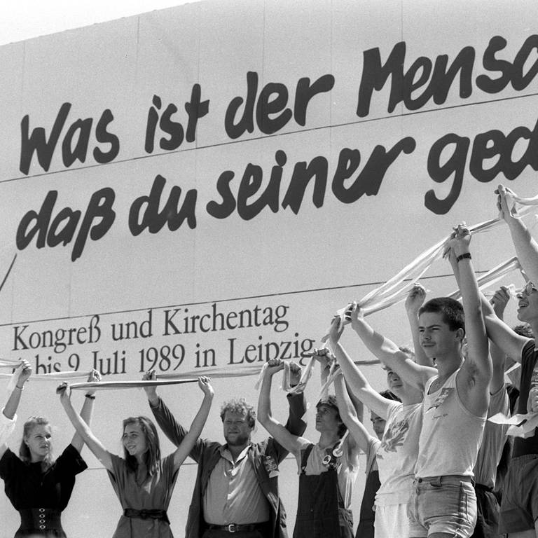 Evangelischer Kirchentag in Leipzig Juli 1989 (Foto: picture-alliance / Reportdienste, Picture Alliance)