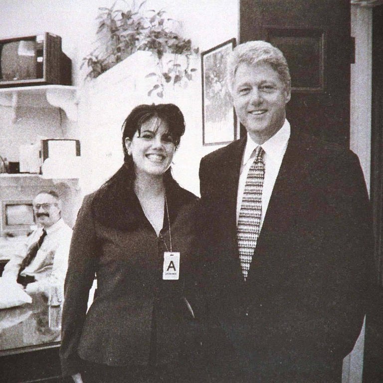 Monica Lewinsky (USA) und US-Präsident Bill Clinton 1995 in Washington D.C.