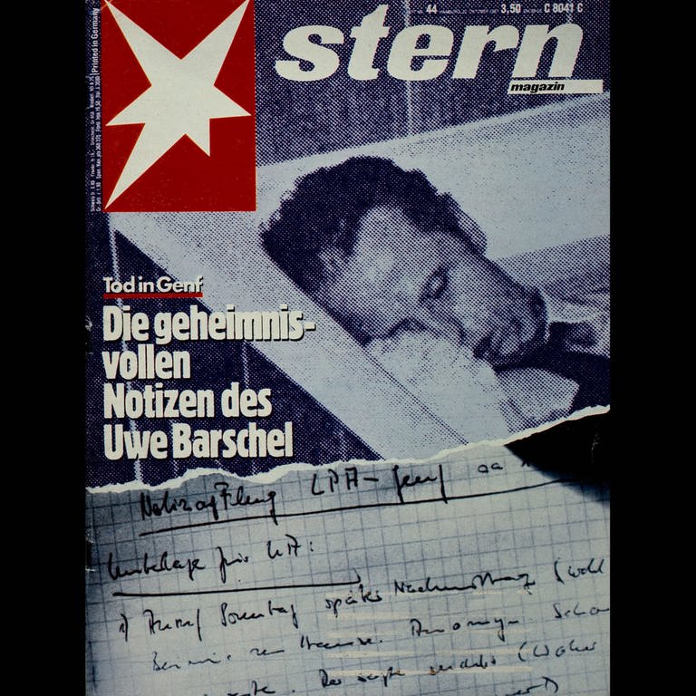 Stern-Titel 1987 zum Tod von Uwe Barschel in der Badewanne im Hotel Beau Rivage in Genf  (Foto: picture-alliance / Reportdienste, akg-images)