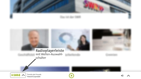 Die Radioplayerleiste am unteren Ende der SWR-Webseiten bietet direkten Zugriff auf alle Programme (Foto: SWR)