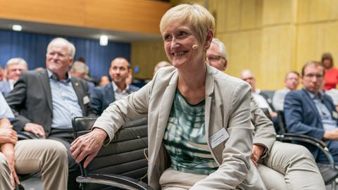 Landessenderdirektorin Stefanie Schneider bei der Veranstaltung "Kommunalpolitik trifft SWR" 2023 (Foto: SWR, Christian Koch)