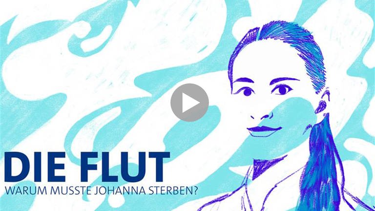 Webcover des Podcasts "Die Flut - Warum musste Johanna sterben?" ist die Grafik eines Fotos der 21-jährigen Johanna Orth, die in der Ahrflut in ihrer Wohnung ertrank. (Foto: SWR)