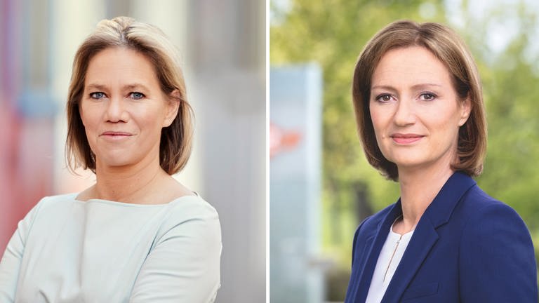 ARD-Programmdirektorin Christine Strobl (links) und ZDF-Chefredakteurin Bettina Schausten. (Foto: SWR, ZDF/Markus Hintzen)