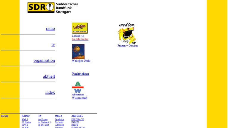 Das SDR Online-Angebot im Jahr 1996 (Foto: SWR)